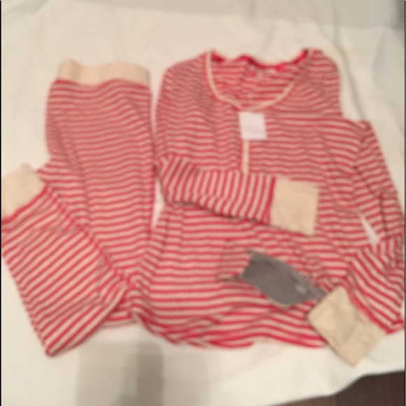 Victoria's Secret Other - Victoria Secret red& cream thermal pj with mask